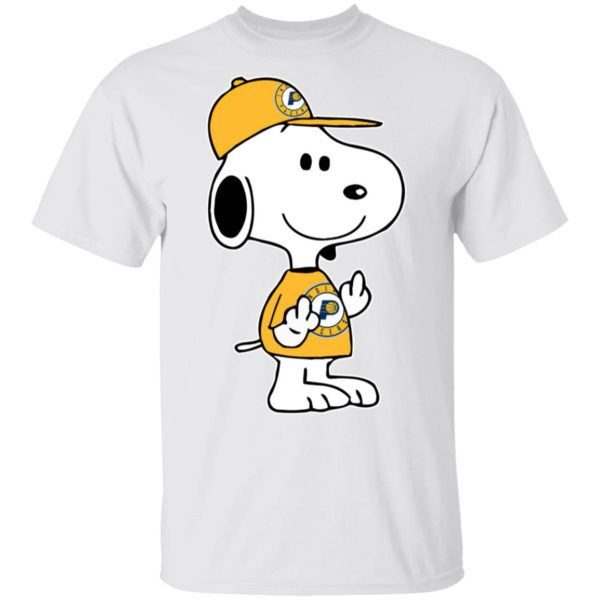 Snoopy Indiana Pacers NBA Double Middle Fingers Fck You Shirt