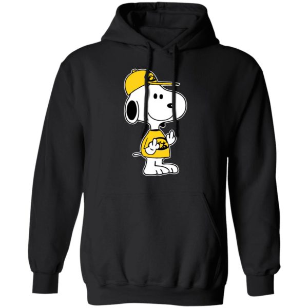 Snoopy Iowa Hawkeyes NCAA Double Middle Fingers Fck You Shirt