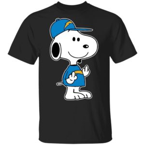 Snoopy Los Angeles Chargers NFL Double Middle Fingers Fck You Shirt