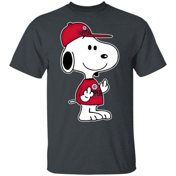 Snoopy Los Angeles Clippers NBA Double Middle Fingers Fck You Shirt