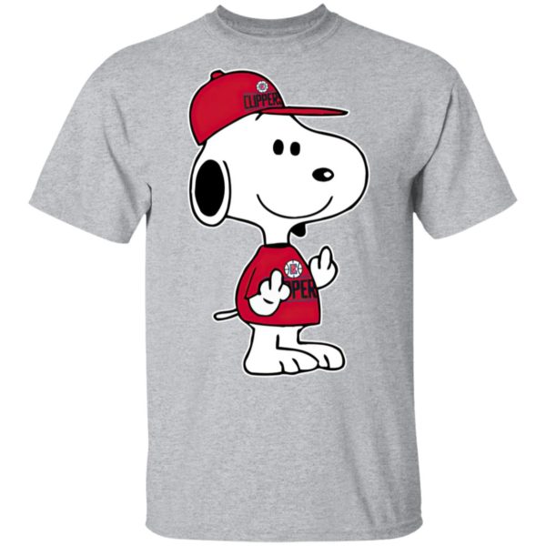 Snoopy Los Angeles Clippers NBA Double Middle Fingers Fck You Shirt