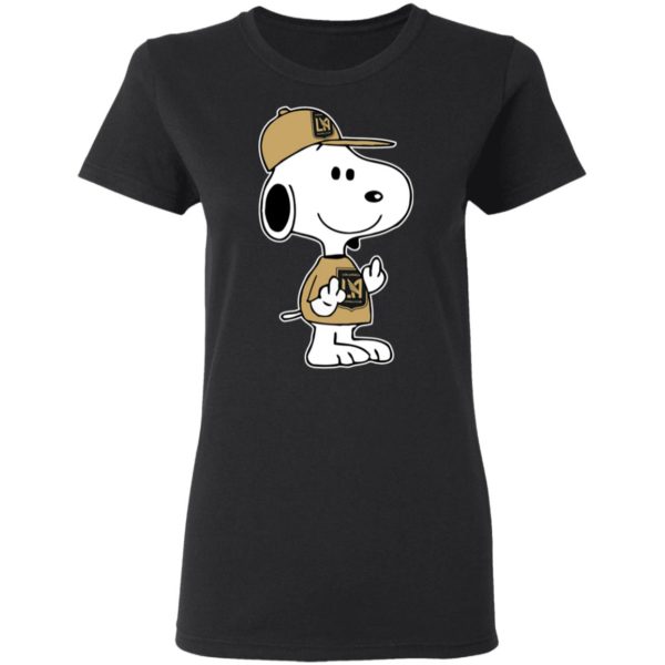 Snoopy Los Angeles FC MLS Double Middle Fingers Fck You Shirt