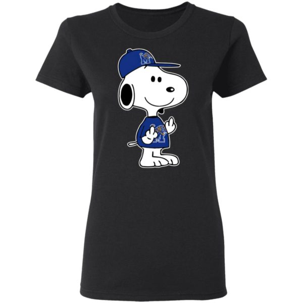 Snoopy Memphis Tigers NCAA Double Middle Fingers Fck You Shirt