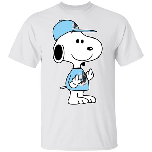 Snoopy Minnesota United FC MLS Double Middle Fingers Fck You Shirt