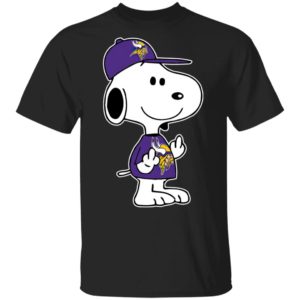 Snoopy Minnesota Vikings NFL Double Middle Fingers Fck You Shirt