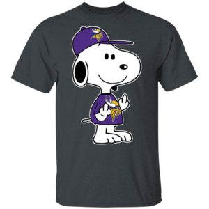 Snoopy Minnesota Vikings NFL Double Middle Fingers Fck You Shirt