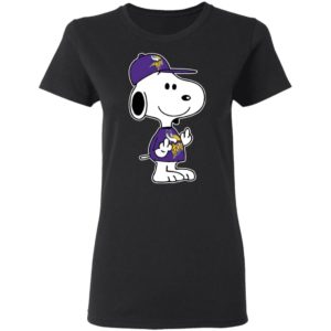 Snoopy Minnesota Vikings NFL Double Middle Fingers Fck You Shirt