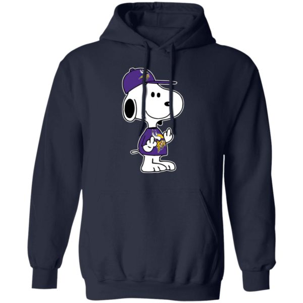 Snoopy Minnesota Vikings NFL Double Middle Fingers Fck You Shirt