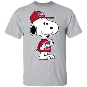 Snoopy Montreal Canadiens NHL Double Middle Fingers Fck You Shirt