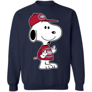 Snoopy Montreal Canadiens NHL Double Middle Fingers Fck You Shirt