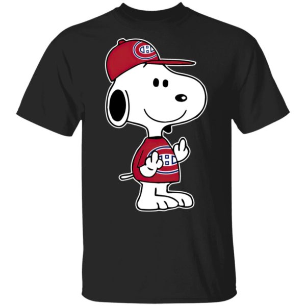 Snoopy Montreal Canadiens NHL Double Middle Fingers Fck You Shirt