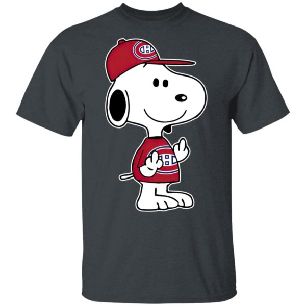 Snoopy Montreal Canadiens NHL Double Middle Fingers Fck You Shirt