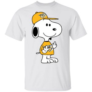 Snoopy Nashville Predators NHL Double Middle Fingers Fck You Shirt