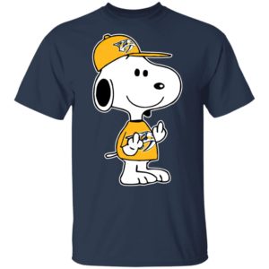 Snoopy Nashville Predators NHL Double Middle Fingers Fck You Shirt