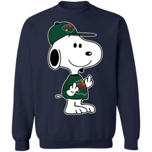 Snoopy Minnesota Wild NHL Double Middle Fingers Fck You Shirt