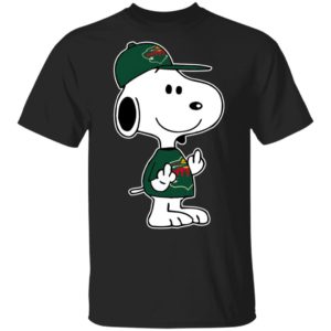 Snoopy Minnesota Wild NHL Double Middle Fingers Fck You Shirt