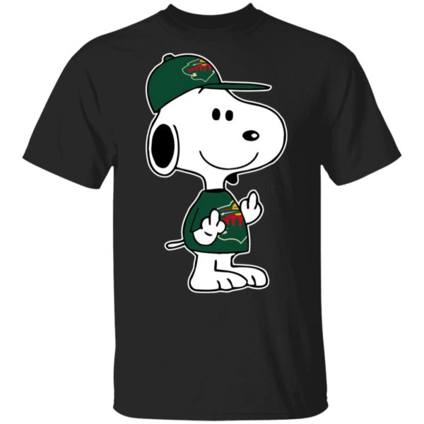 Snoopy Minnesota Wild NHL Double Middle Fingers Fck You Shirt