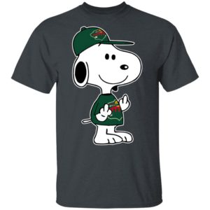 Snoopy Minnesota Wild NHL Double Middle Fingers Fck You Shirt