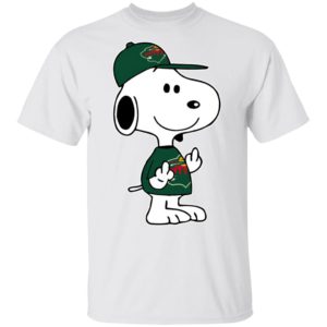 Snoopy Minnesota Wild NHL Double Middle Fingers Fck You Shirt