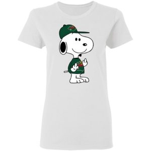 Snoopy Minnesota Wild NHL Double Middle Fingers Fck You Shirt