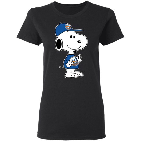 Snoopy New York Islanders NHL Double Middle Fingers Fck You Shirt