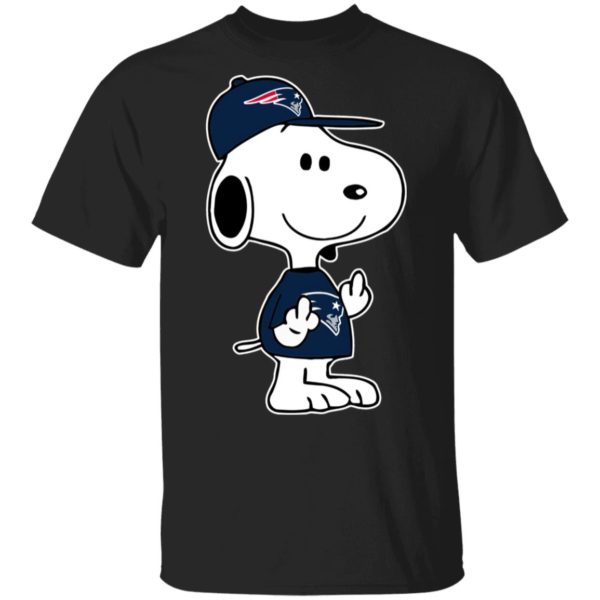 Snoopy New England Patriots NFL Double Middle Fingers Fck You Shirt
