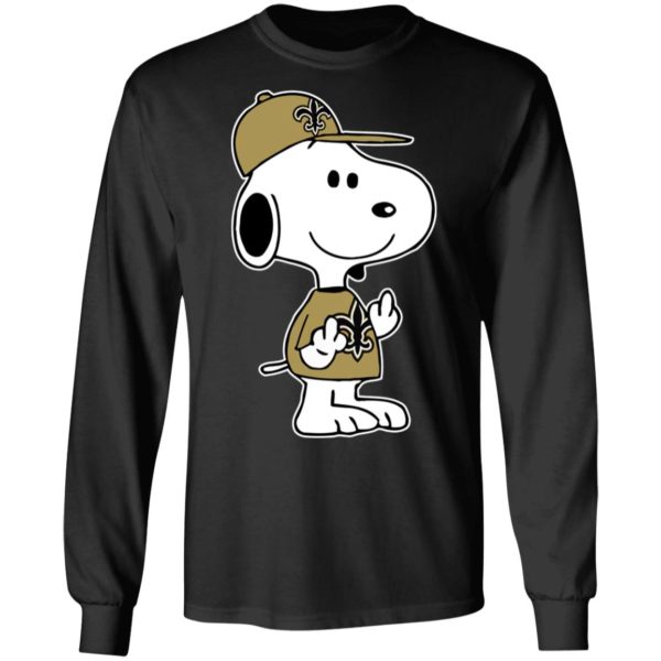 Snoopy New Orleans Saints NFL Double Middle Fingers Fck You Shirt