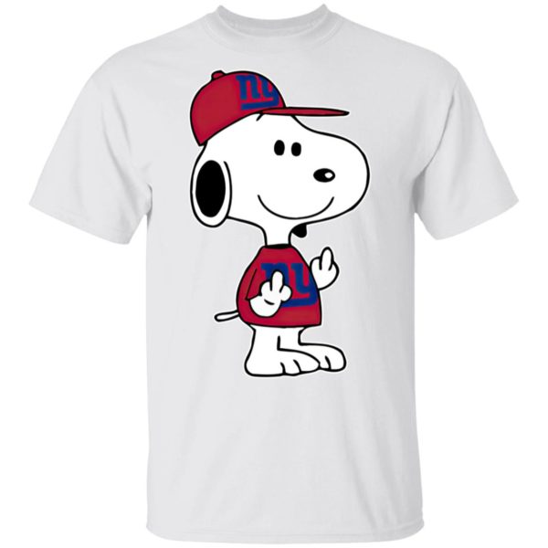 Snoopy New York Giants NFL Double Middle Fingers Fck You Shirt