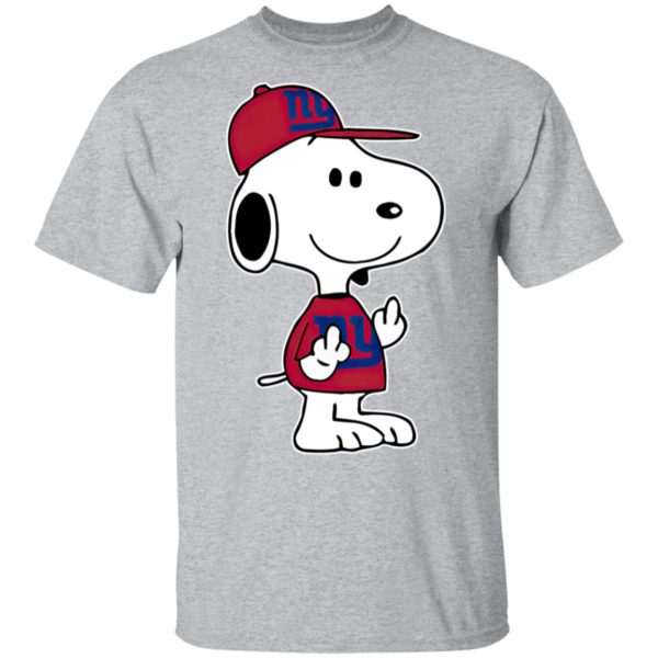 Snoopy New York Giants NFL Double Middle Fingers Fck You Shirt