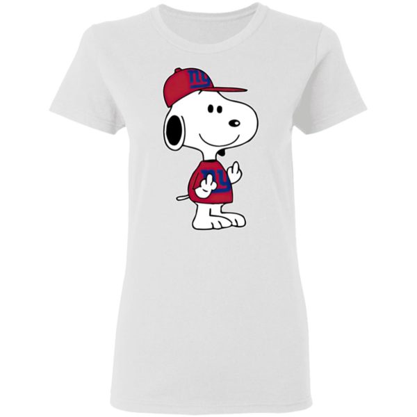 Snoopy New York Giants NFL Double Middle Fingers Fck You Shirt