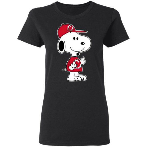 Snoopy New Jersey Devils NHL Double Middle Fingers Fck You Shirt