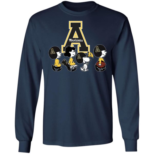The Peanuts Snoopy And Friends Cheer For The Appalachian State Mountaineers NCAA Shirt