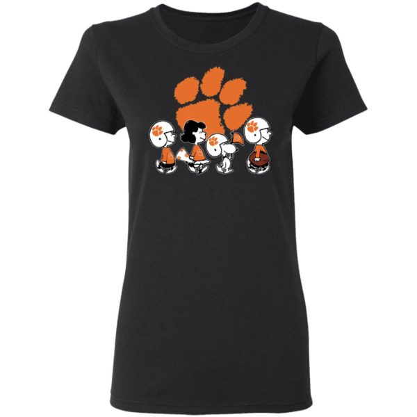 The Peanuts Snoopy And Friends Cheer For The Clemson Tigers NCAA Shirt