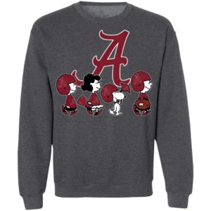 The Peanuts Snoopy And Friends Cheer For The Alabama Crimson Tide NCAA Shirt
