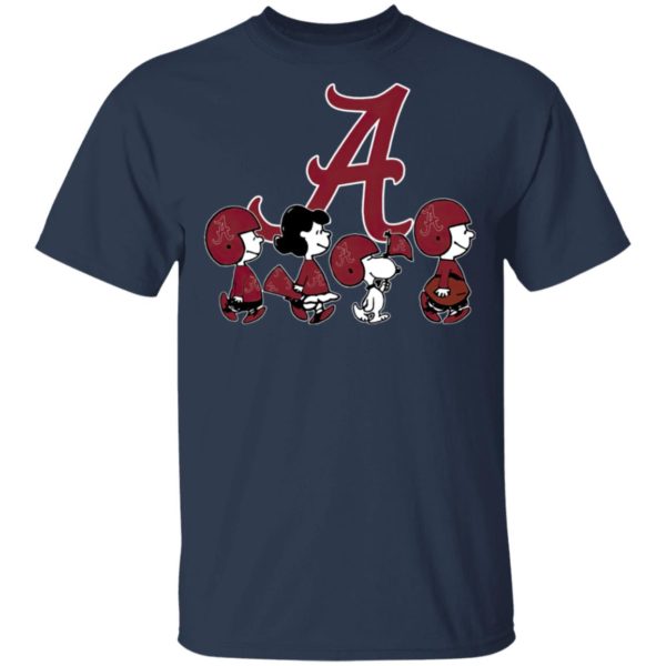 The Peanuts Snoopy And Friends Cheer For The Alabama Crimson Tide NCAA Shirt