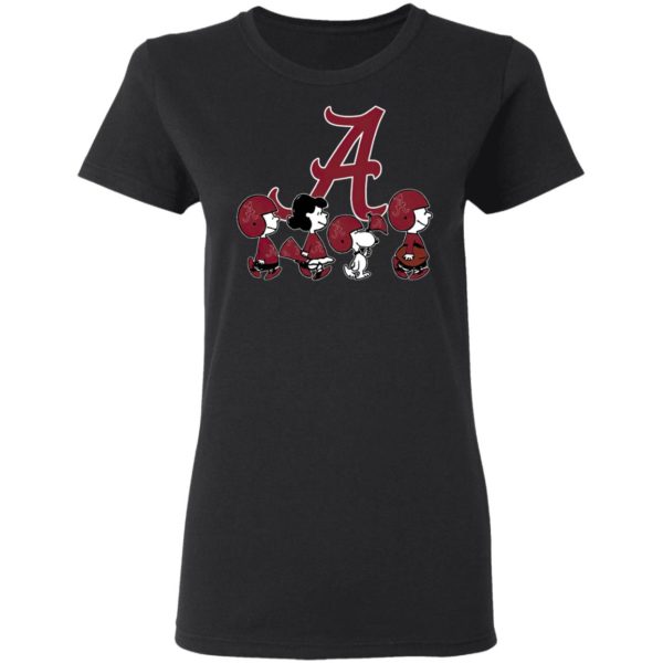 The Peanuts Snoopy And Friends Cheer For The Alabama Crimson Tide NCAA Shirt