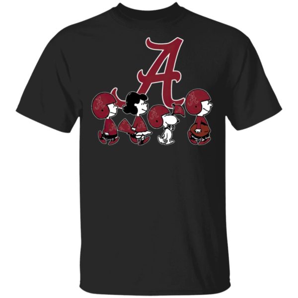 The Peanuts Snoopy And Friends Cheer For The Alabama Crimson Tide NCAA Shirt