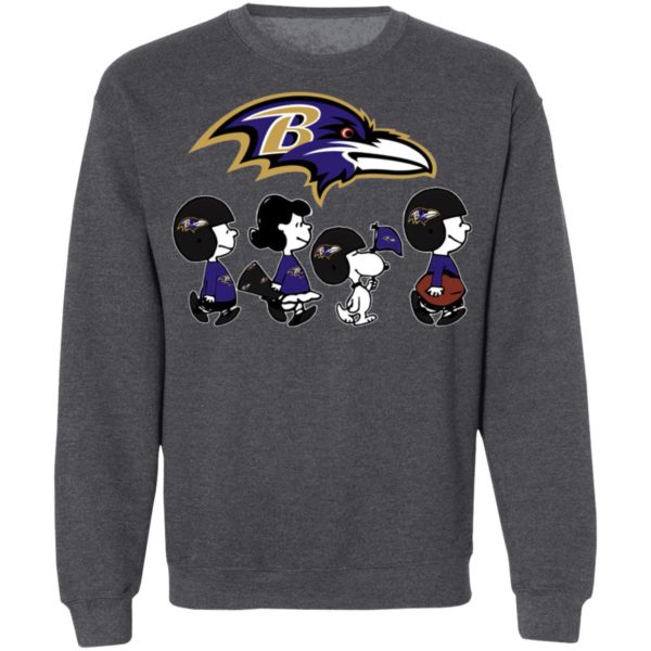 The Peanuts Snoopy And Friends Cheer For The Baltimore Ravens NFL Shirt