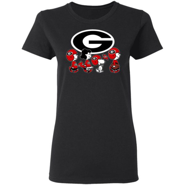 The Peanuts Snoopy And Friends Cheer For The Georgia Bulldogs NCAA Shirt