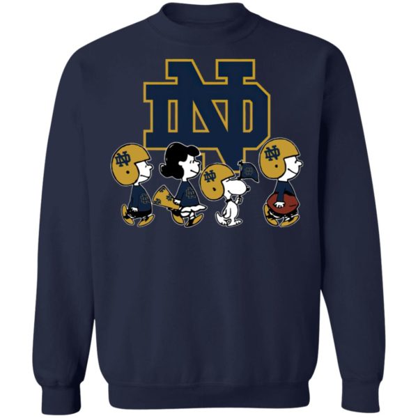 The Peanuts Snoopy And Friends Cheer For The Notre Dame Fighting Irish NCAA Shirt