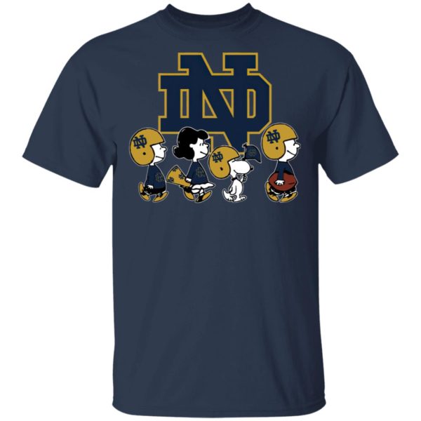 The Peanuts Snoopy And Friends Cheer For The Notre Dame Fighting Irish NCAA Shirt