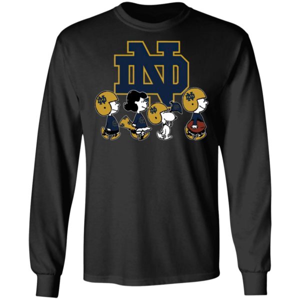 The Peanuts Snoopy And Friends Cheer For The Notre Dame Fighting Irish NCAA Shirt