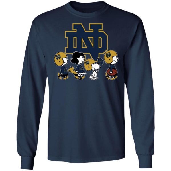 The Peanuts Snoopy And Friends Cheer For The Notre Dame Fighting Irish NCAA Shirt