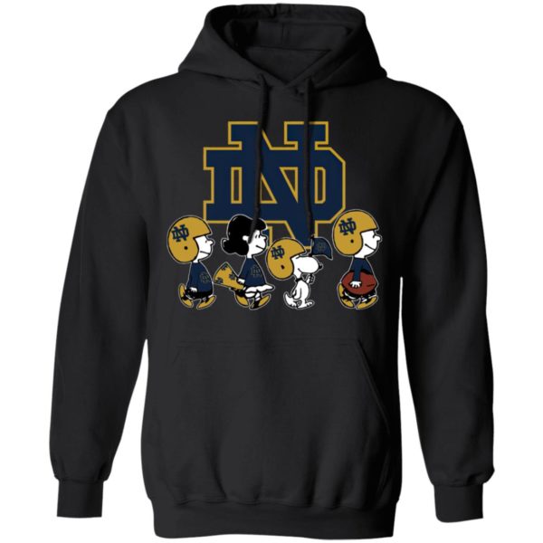 The Peanuts Snoopy And Friends Cheer For The Notre Dame Fighting Irish NCAA Shirt