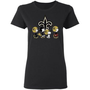 The Peanuts Snoopy And Friends Cheer For The New Orleans Saints NFL Shirt