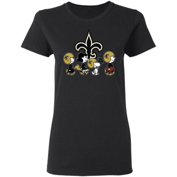 The Peanuts Snoopy And Friends Cheer For The New Orleans Saints NFL Shirt