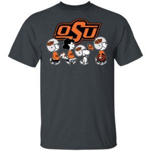 The Peanuts Snoopy And Friends Cheer For The Oklahoma State Cowboys NCAA Shirt