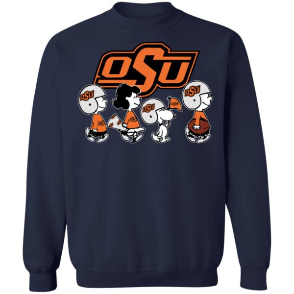 The Peanuts Snoopy And Friends Cheer For The Oklahoma State Cowboys NCAA Shirt