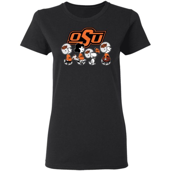 The Peanuts Snoopy And Friends Cheer For The Oklahoma State Cowboys NCAA Shirt