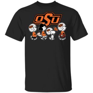 The Peanuts Snoopy And Friends Cheer For The Oklahoma State Cowboys NCAA Shirt